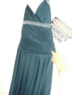 Black long halter formal dress size small