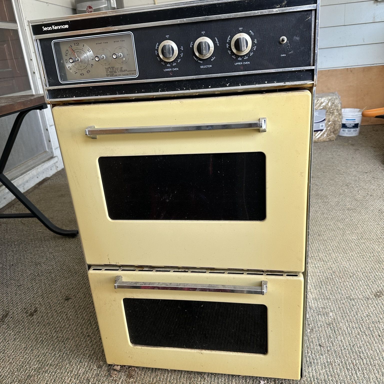 Vintage double wall oven yellow Sears Kenmore Electric for Sale in Mercer PA OfferUp