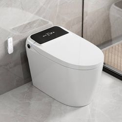 1323 Tankless Smart Bidet Toilet, Modern Toilet With Elongated Seat, Toilet With built in bidet, Heated Toilet Seat,Warm Bidet, Auto Open&Close, Auto 
