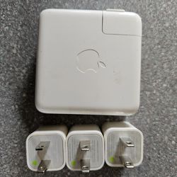 Apple 61W usb-c power adapter & 3 Apple A1265 Adapter- Input 100-240V