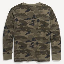 Gap Camo Thermal-Knit Long-Sleeve Tee T Shirt Top Mens Size M Medium 