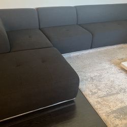 Sectional Grayish Black 4pc From Hold it Designer Store