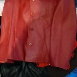 Red Leather Jacket Womens