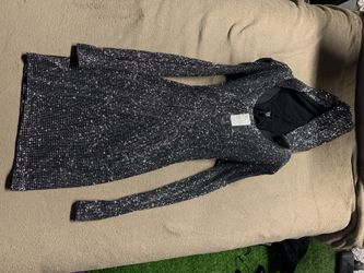 Brian Linchberg Glitter Hooded Dress