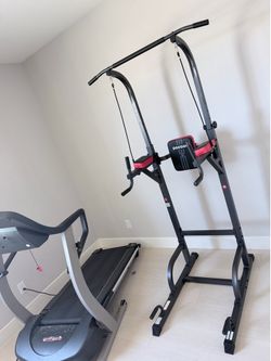 Power Tower Dip Station Pull Up Bar for Fitness Home Gym Workout,Multi-Function Adjustable Height