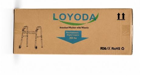 NEW Loyoda Standard Walker with Wheels – 350 lb Capacity