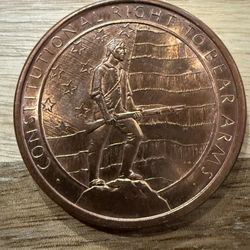 1 Oz Copper 2nd Amendment Right To Bear Arms Round