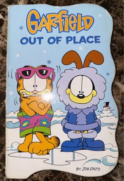 Garfield Out Of Place Vintage 2007 Bendon Board Book Childrens Comic Jim Davis