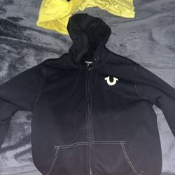 True religion zip up hoodie (large)