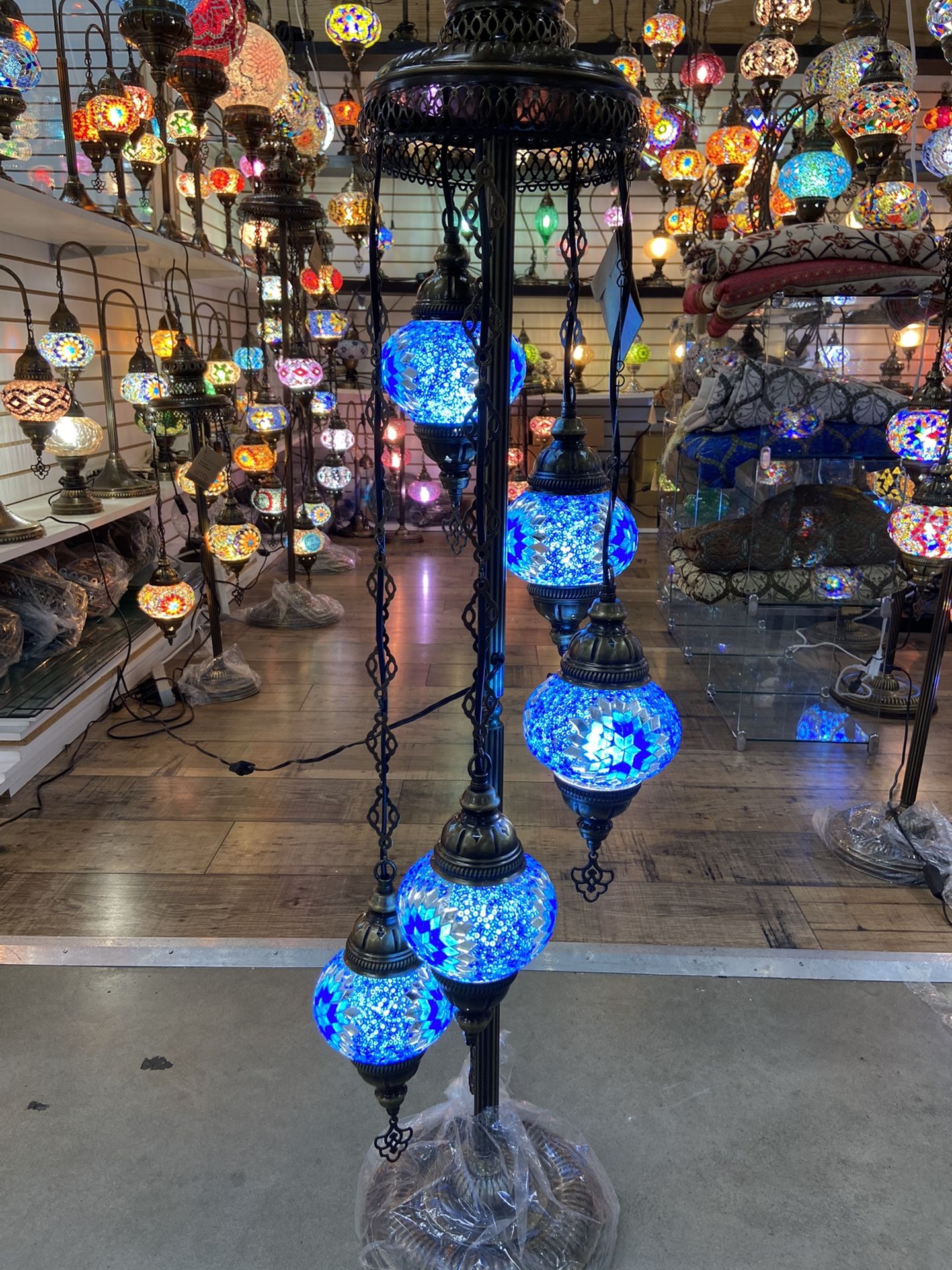 Turkish Floor Lamp 5 Globes