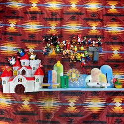 Lot 26 Nintendo Jakks World Of Super Mario Bros Random Figures Toy Castle