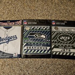 Stretchable Book Covers Dodgers, Seakhawks, Jets
