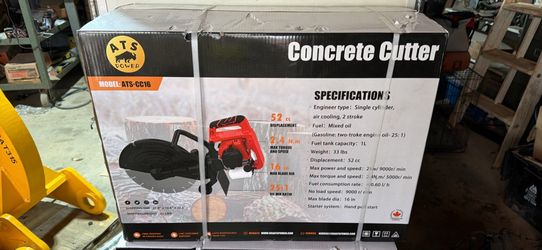 New ATS 16 inch gas powered concrete saw