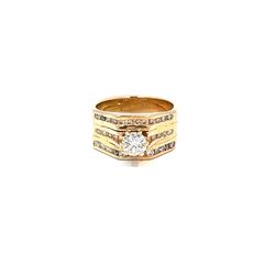 Lady’s Gold And Diamond Anniversary Ring 14k