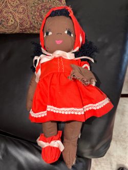 Vintage handmade cloth doll