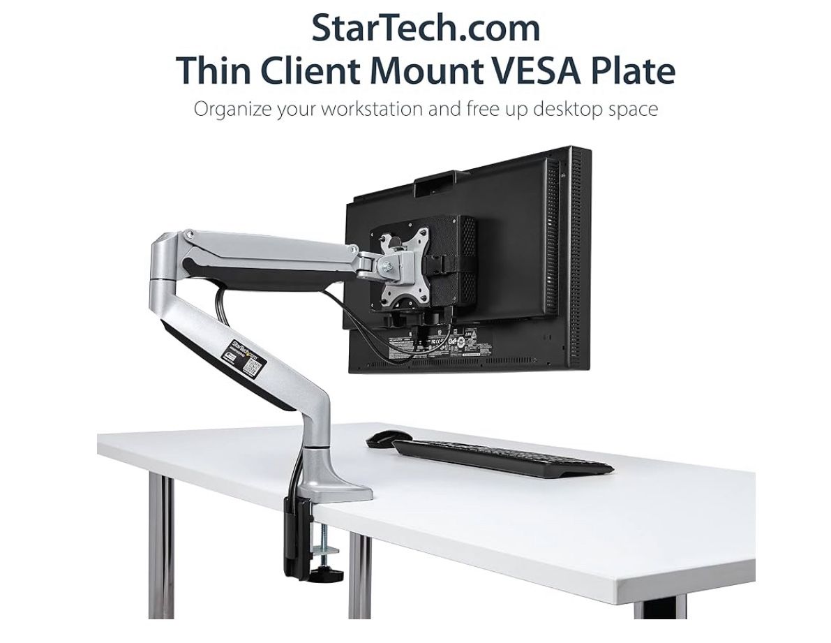 Mini PC VESA Mount - Adjustable .7 to 2.8" - Under Desk Computer Mount - Mac Mini Monitor Mount