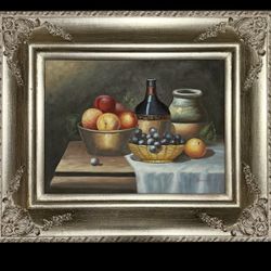 Beaumont Oil on Canvas Still Life Painting 