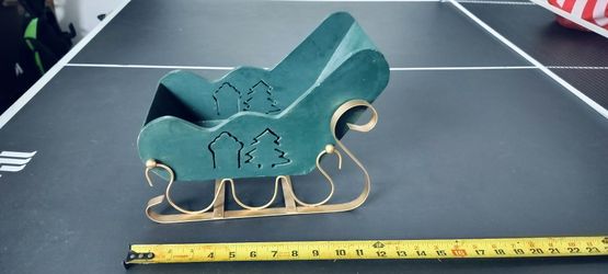 Christmas Sleigh Santa Green
