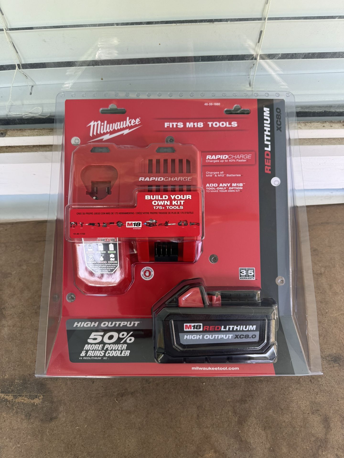 Milwaukee M18 8.0ah Battery And Rapid Charger Kit