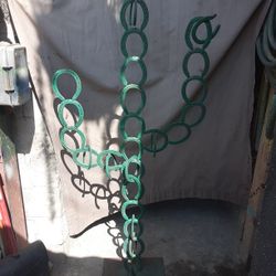 Original Horseshoe Cactus Yard Decor  Heavy Welded 