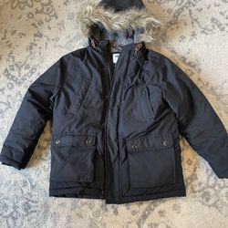 Boys faux-fur-trim Winter Coat Jacket Size 8/10 M