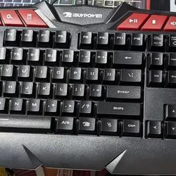 iBuyPower Ares M1 Gaming Keyboard, Spill Resistant LED RGB Lighting
