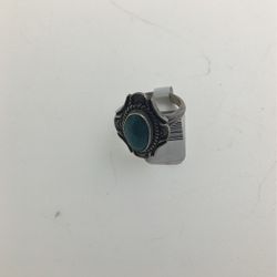 Turquoise Silver Lds Ring 