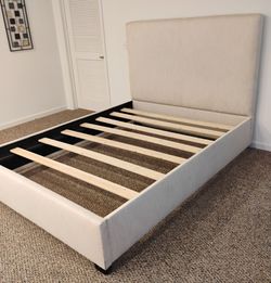 Sleep Number Queen Tailored Panel Upholsterd Bed Frame