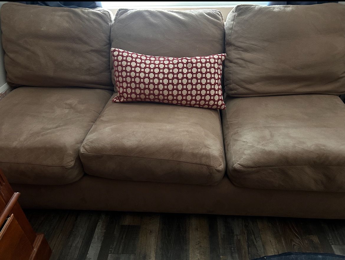 Pullout Sleeper Sofa With Down Pillows
