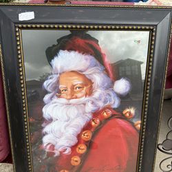 Large Framed Santa Picture