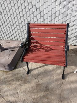 Rod Iron/ Redwood Bench Must Go!