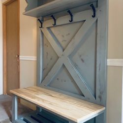 Mudroom Locker | Coat Rack with Top Shelf | Entryway Bench