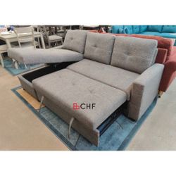 Sectional Sofa With Storage Chaise And Pull Out Bed 