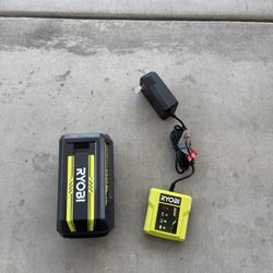40v Ryobi Battery 4ah And Charger