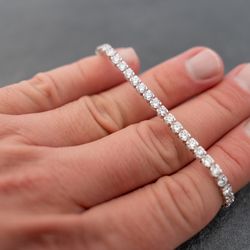 10 Carat Tennis Bracelet Lab Grown  Diamonds 