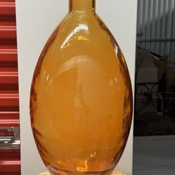 Large Amber 2ft. Vase