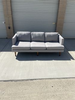 *Free Delivery* Modern Gray West Elm Couch Sofa 3 Seater