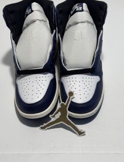 Big Kid's Jordan 1 Retro High OG Midnight Navy/Bck-Wht-Sail
