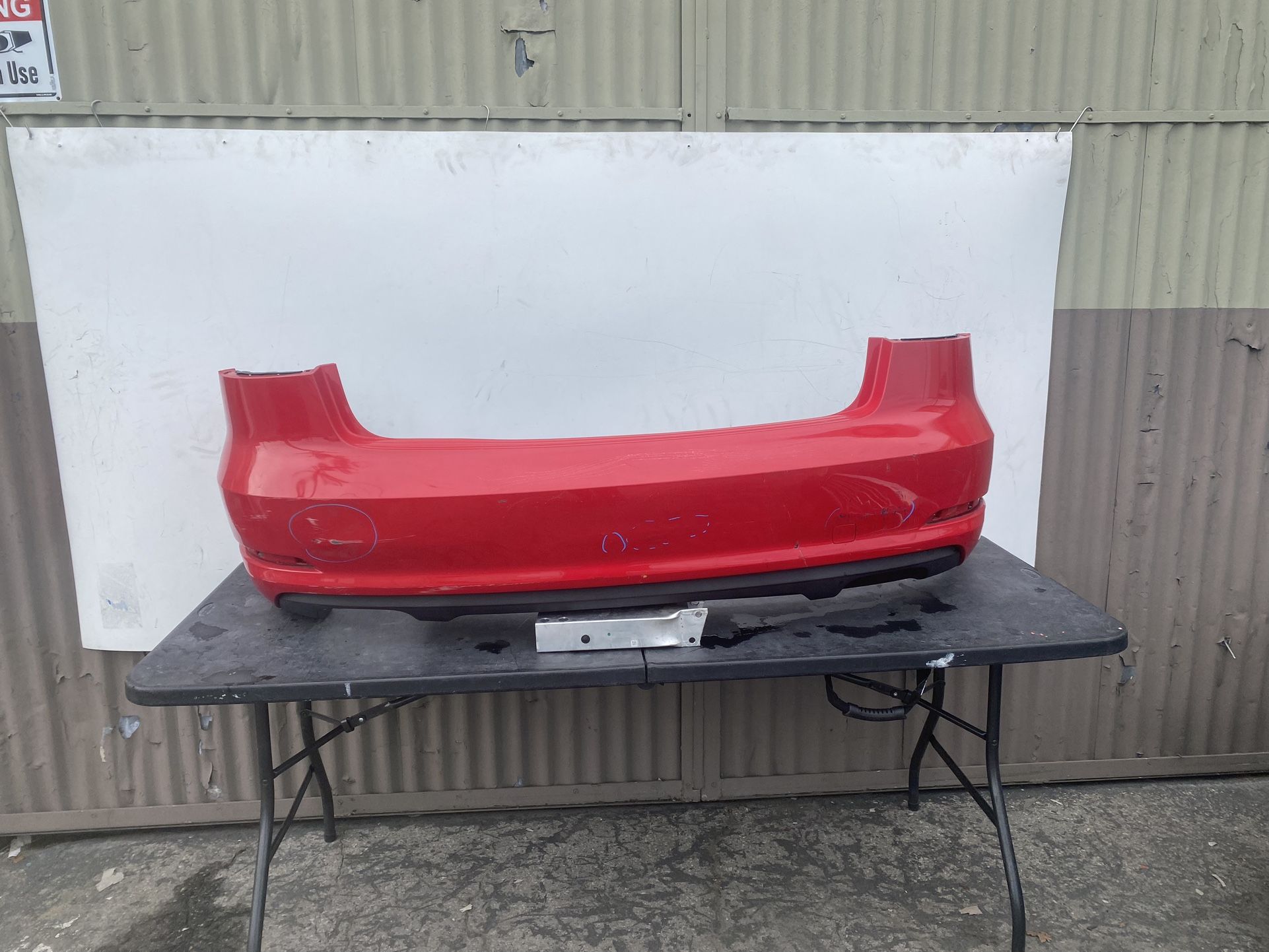 2015-2016 AUDI A3 REAR BUMPER COVER PANEL ASSEMBLY W/ PDC OEM