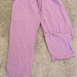 Mauve / Lavender Drawstring Linen Pants
