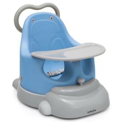 Babyjoy 6 in 1 Baby Booster Seat Convertible Toddler Walker w/Tray Wheels Blue

BB5641BL