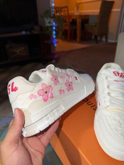 Pink Floral Trainer Sneakers - Size 8