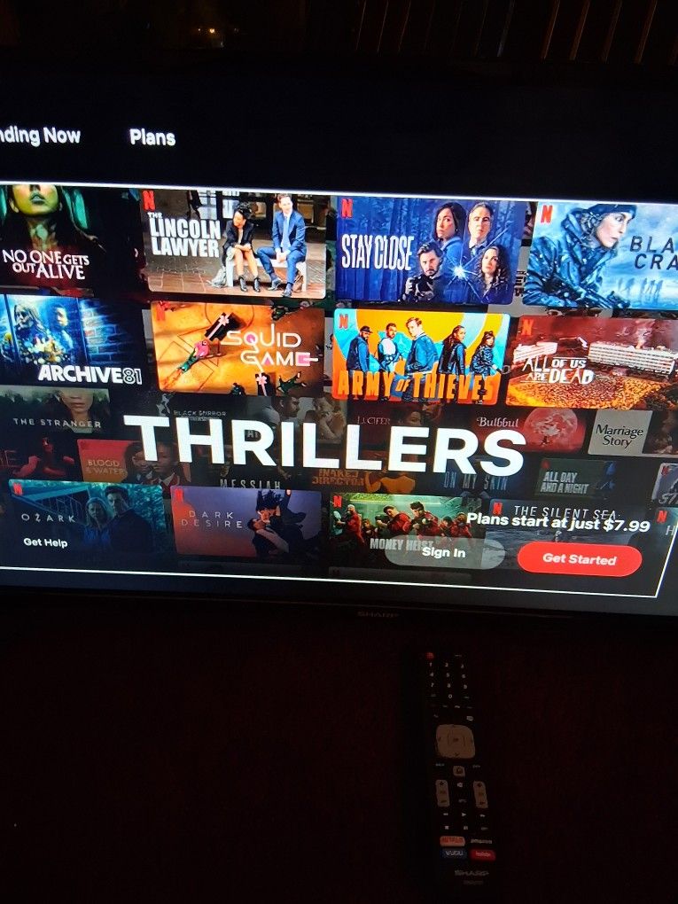 Sharp 32 Class - LED - Smart TV HDTV ROKU - BARLY - USED WORKS GREAT COMES WITH REMOTE SHOWS REALLY GOOD Picture Adult Owned