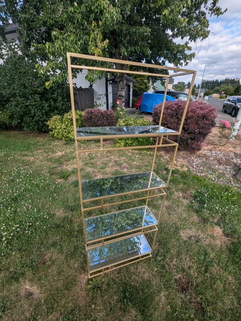 Gold Mirror Shelf