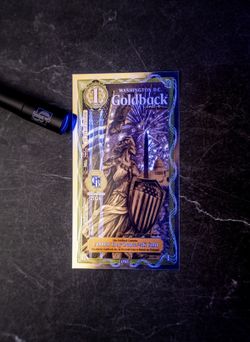 1 Washington DC Goldback 1/1000 Oz Gold Limited Edition UV Reactive