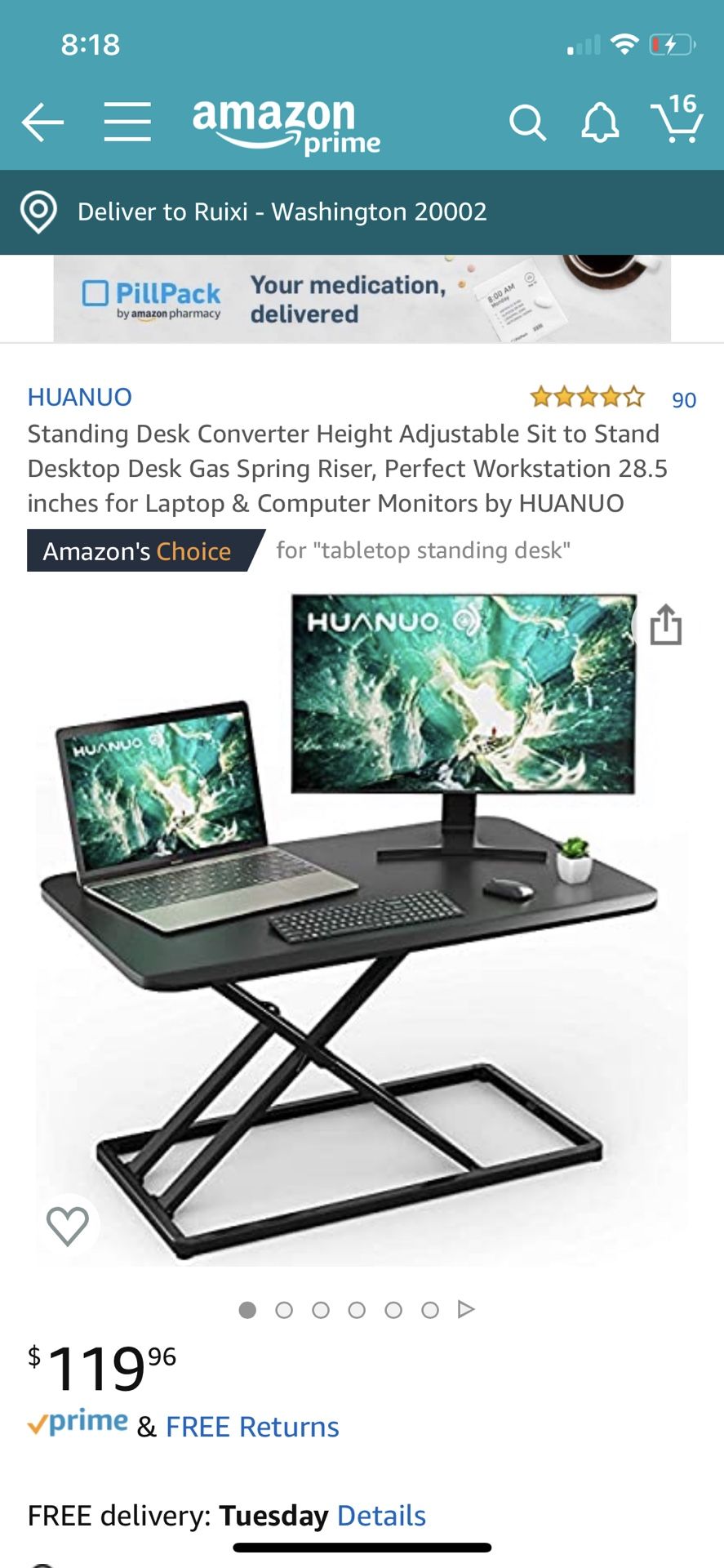 Standing desk