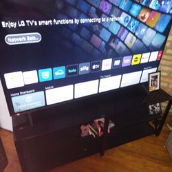 65" AI Smart TV With Black Glass TV Stand