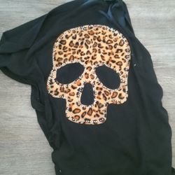 Off The Shoulder Skull Shirt