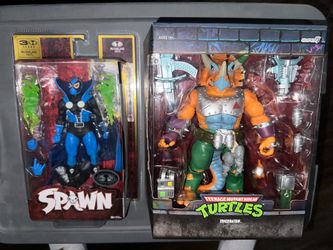 Mcfarlane spawn platinum edition teenage mutant ninja turtles super 7 Triceraton