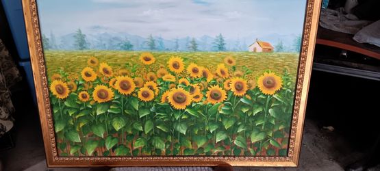 Sunflower Oil Painting - C. R. Benoit